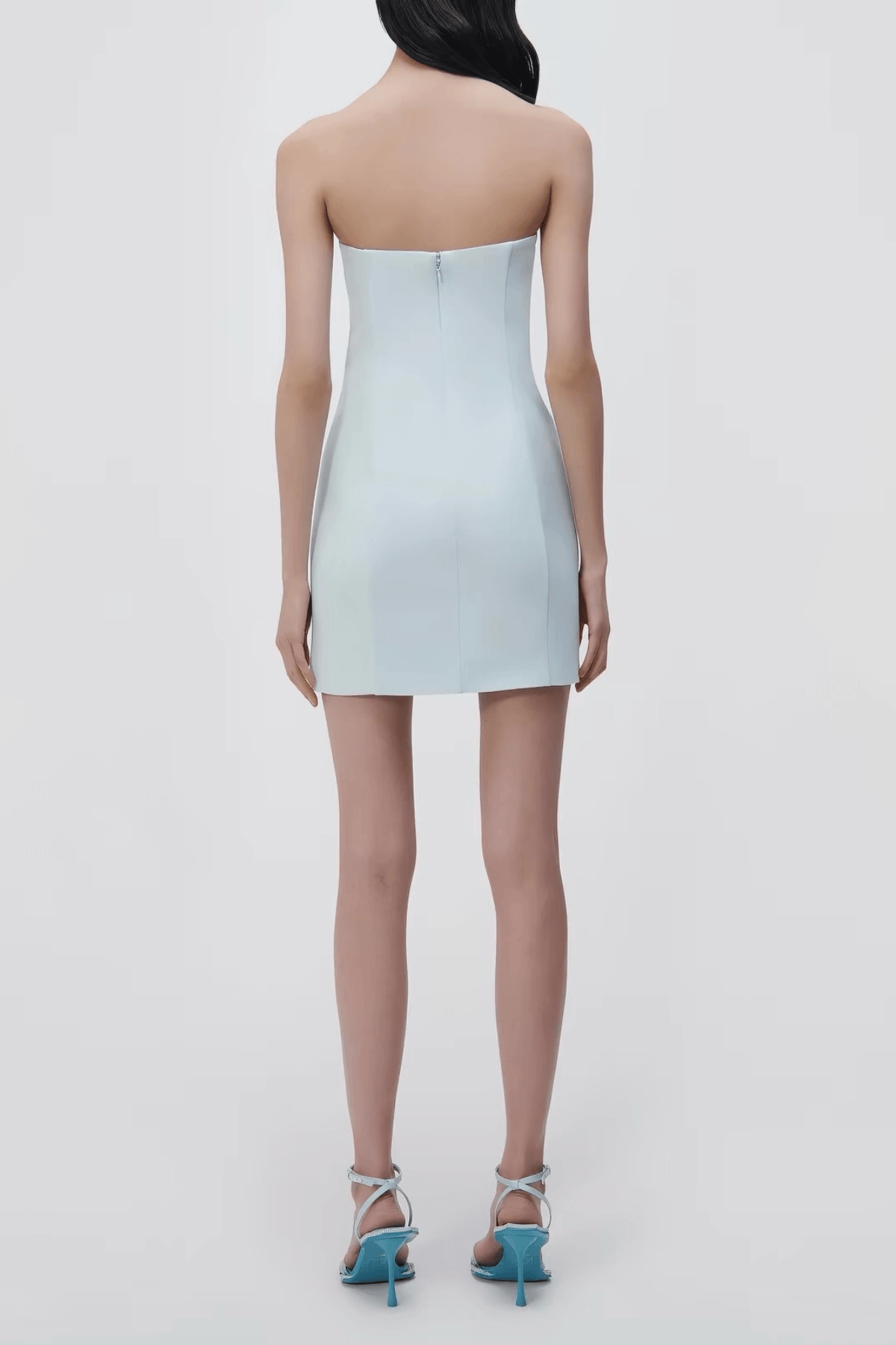 Light Blue Sequin Detail Mini Dress
