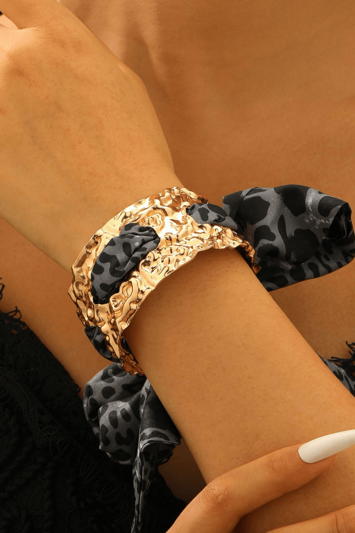 Silk Textured Gold Bracelet