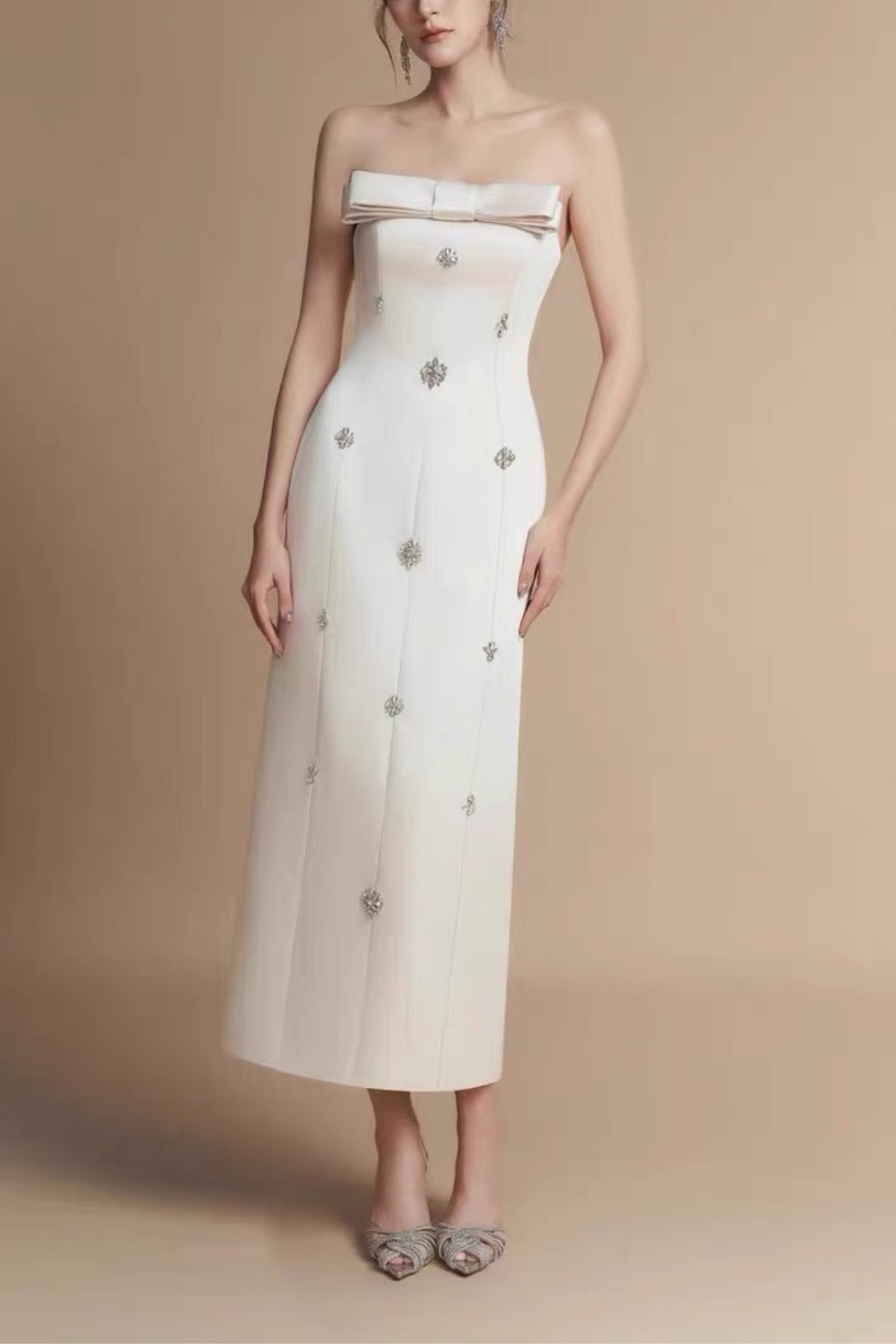 Crystal Embellished Bodycon Dress