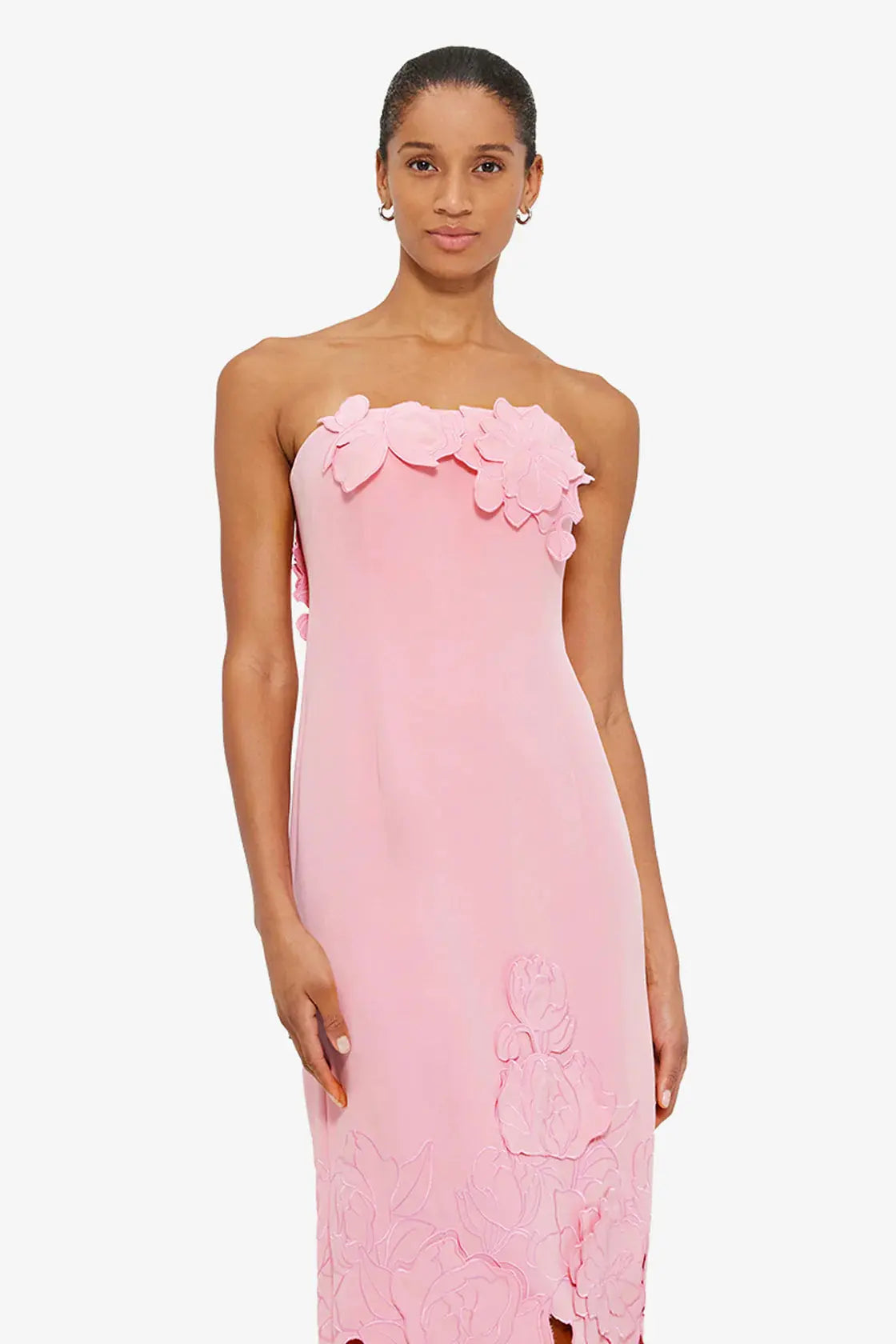 Sequin Bustier Maxi Dress in Pink