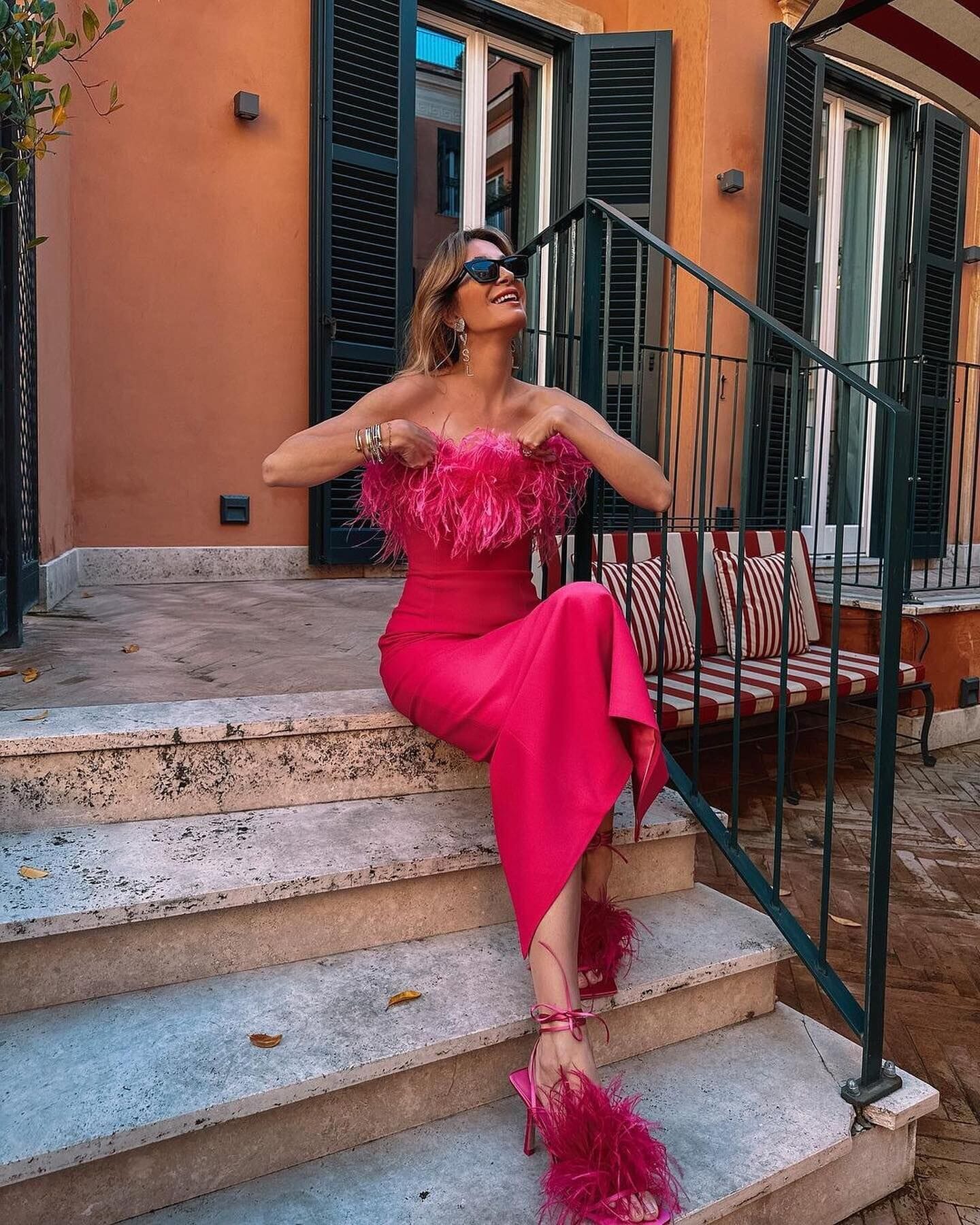 Off Shoulder Maxi Dress In Red