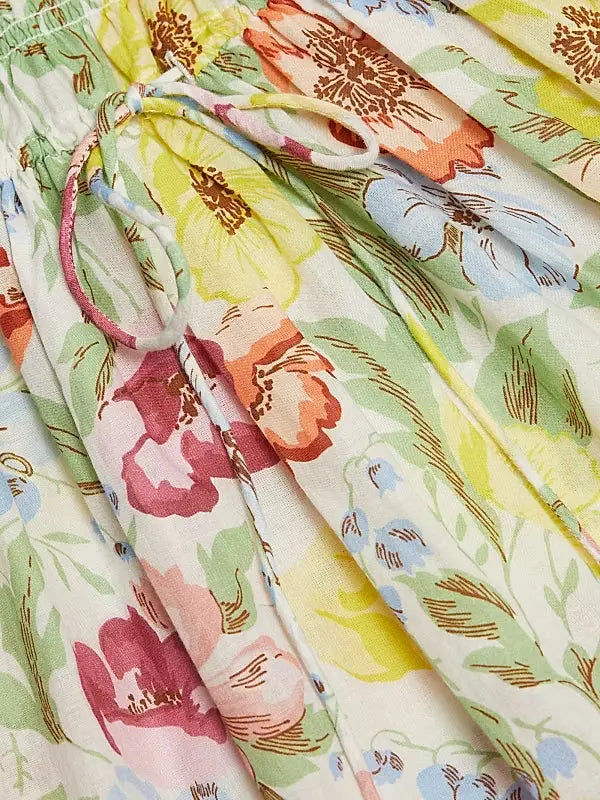 Ischia Floral Smocked Midi Dress