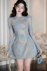Lace Mini In Blue