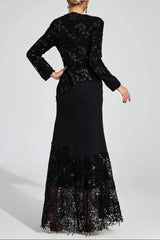 Long Sleeve Embroidered Maxi Dress