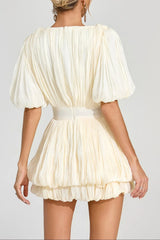 3D Flower Organza Mini Dress