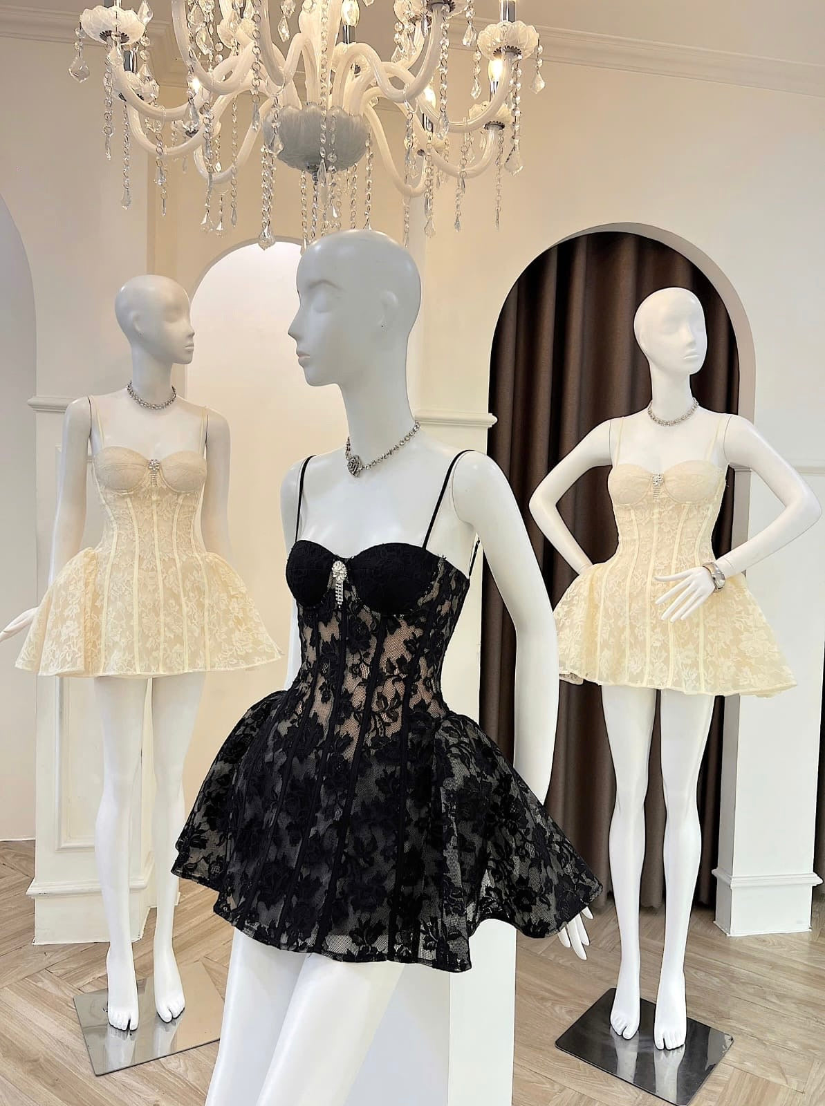 Corset Lace Mini Dress