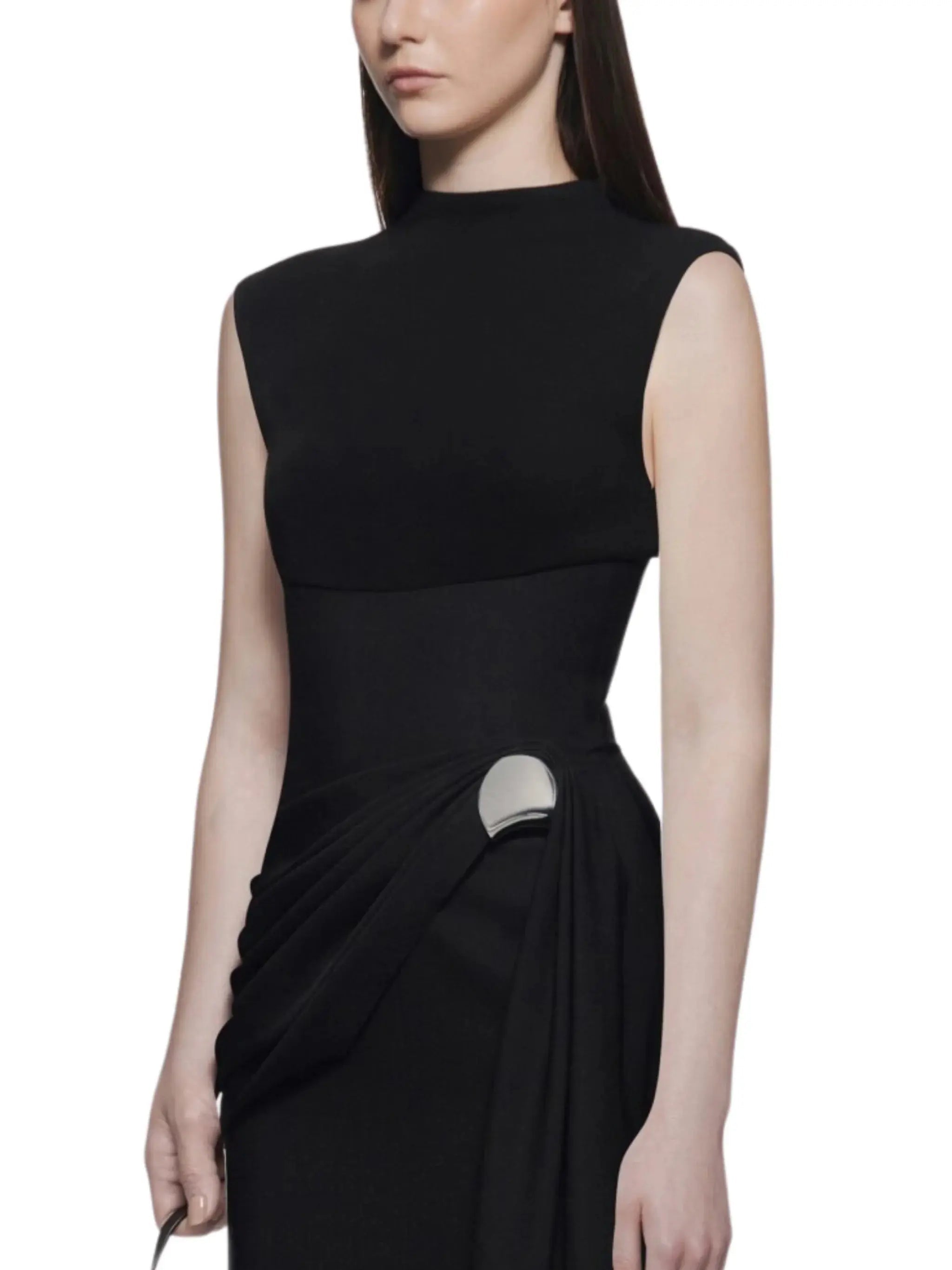 Knit Maxi Dress in Black
