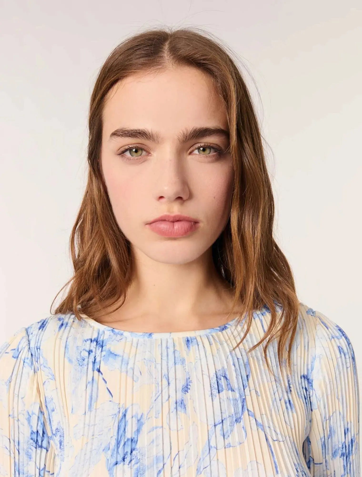 Patterned Mini Dress in Blue