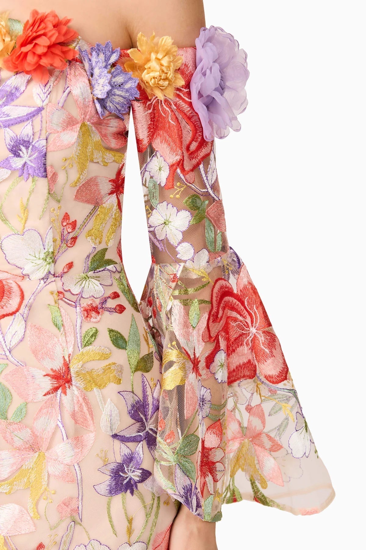 Off Shoulder Mini Dress in Floral