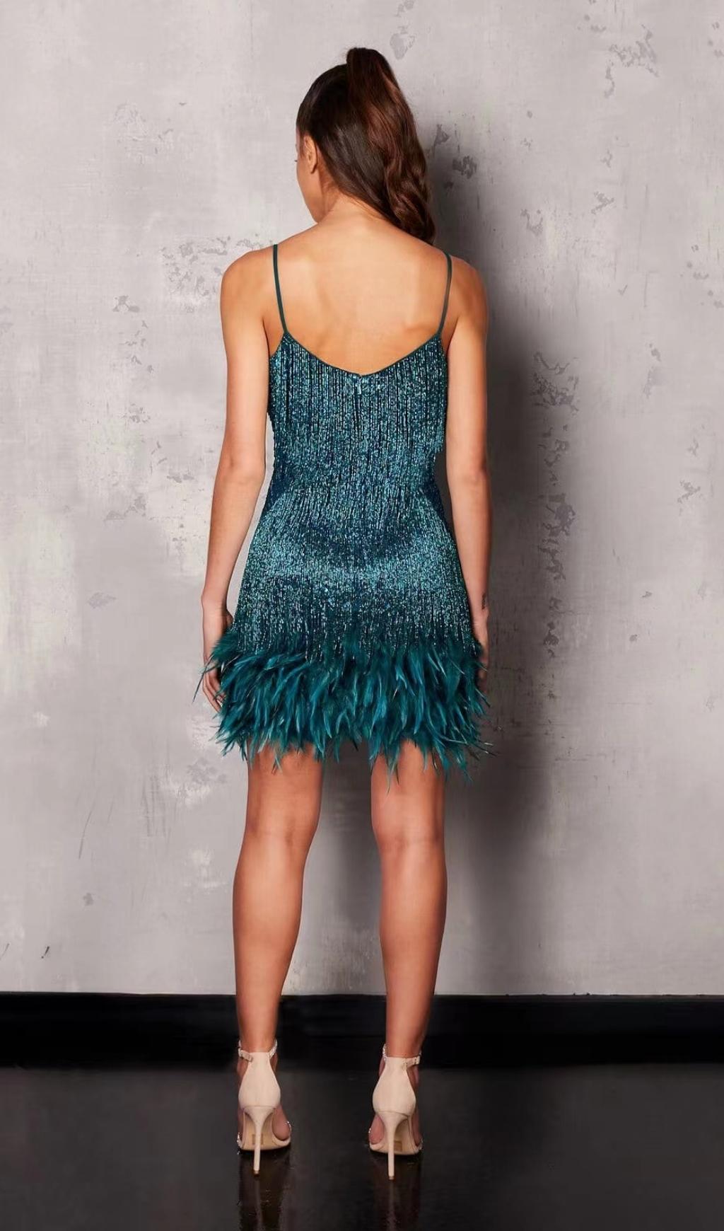 Feather Mini Dress
