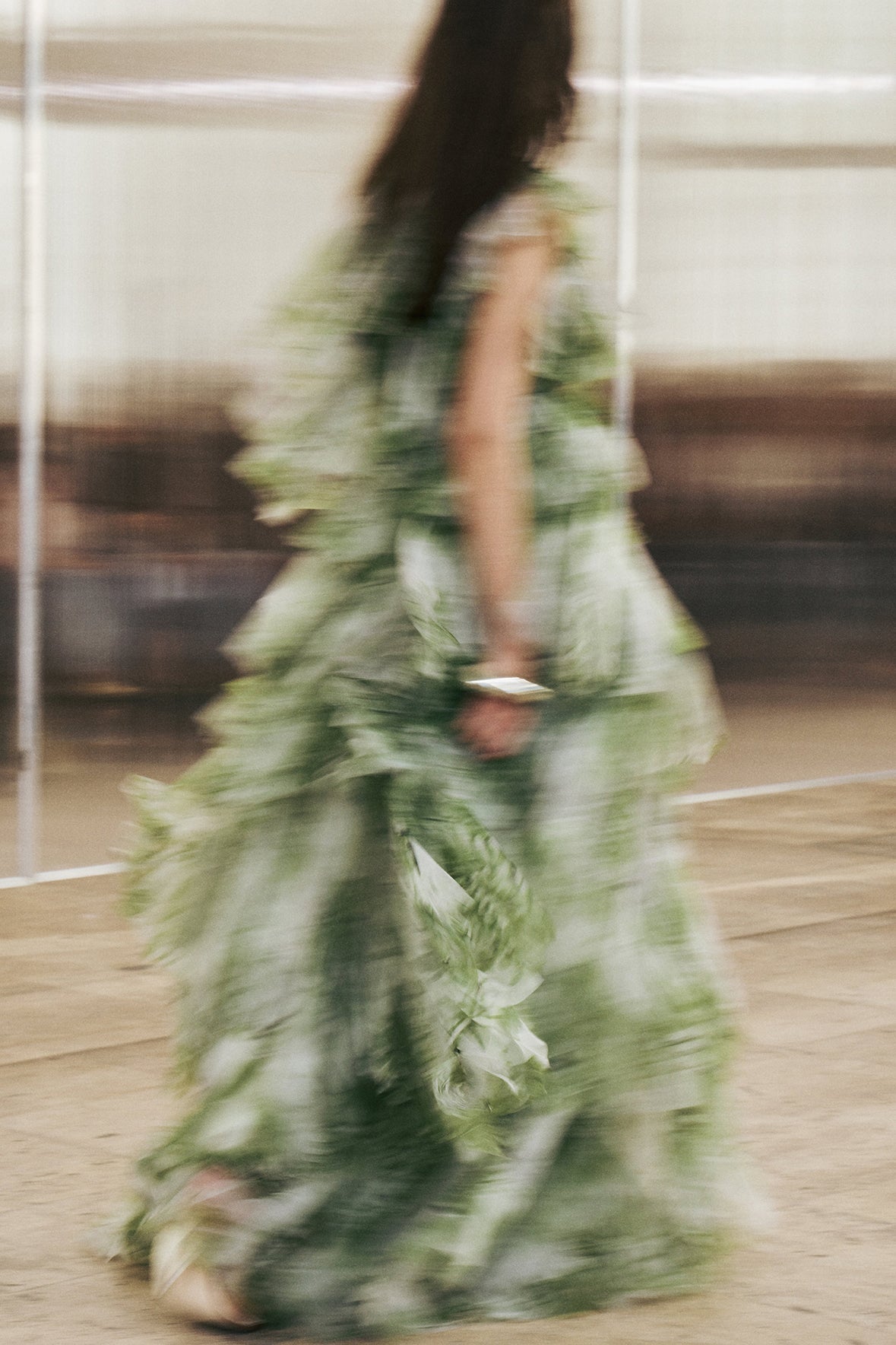 Green Floral Print Maxi Dress