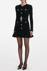 Black Knit Mini Dress