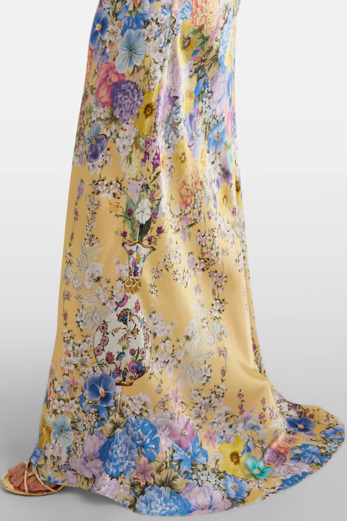 Floral Ruffle Print Maxi Dress