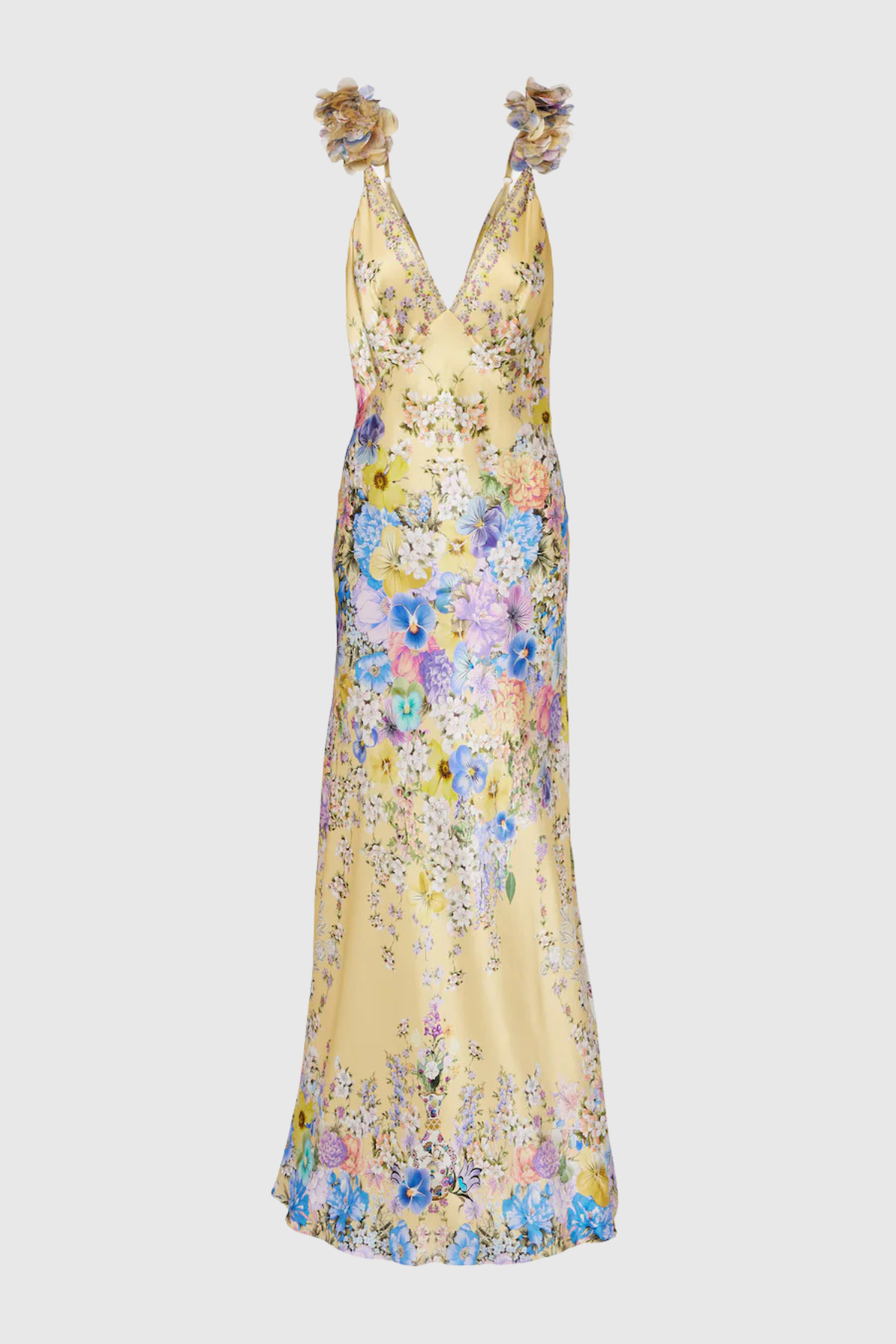 Floral Ruffle Print Maxi Dress