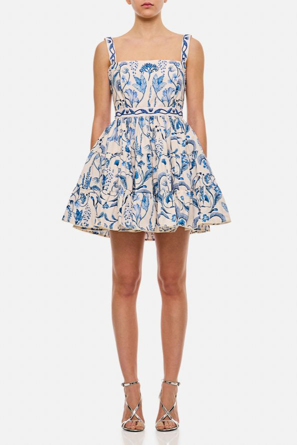 Embroidered Mini Dress