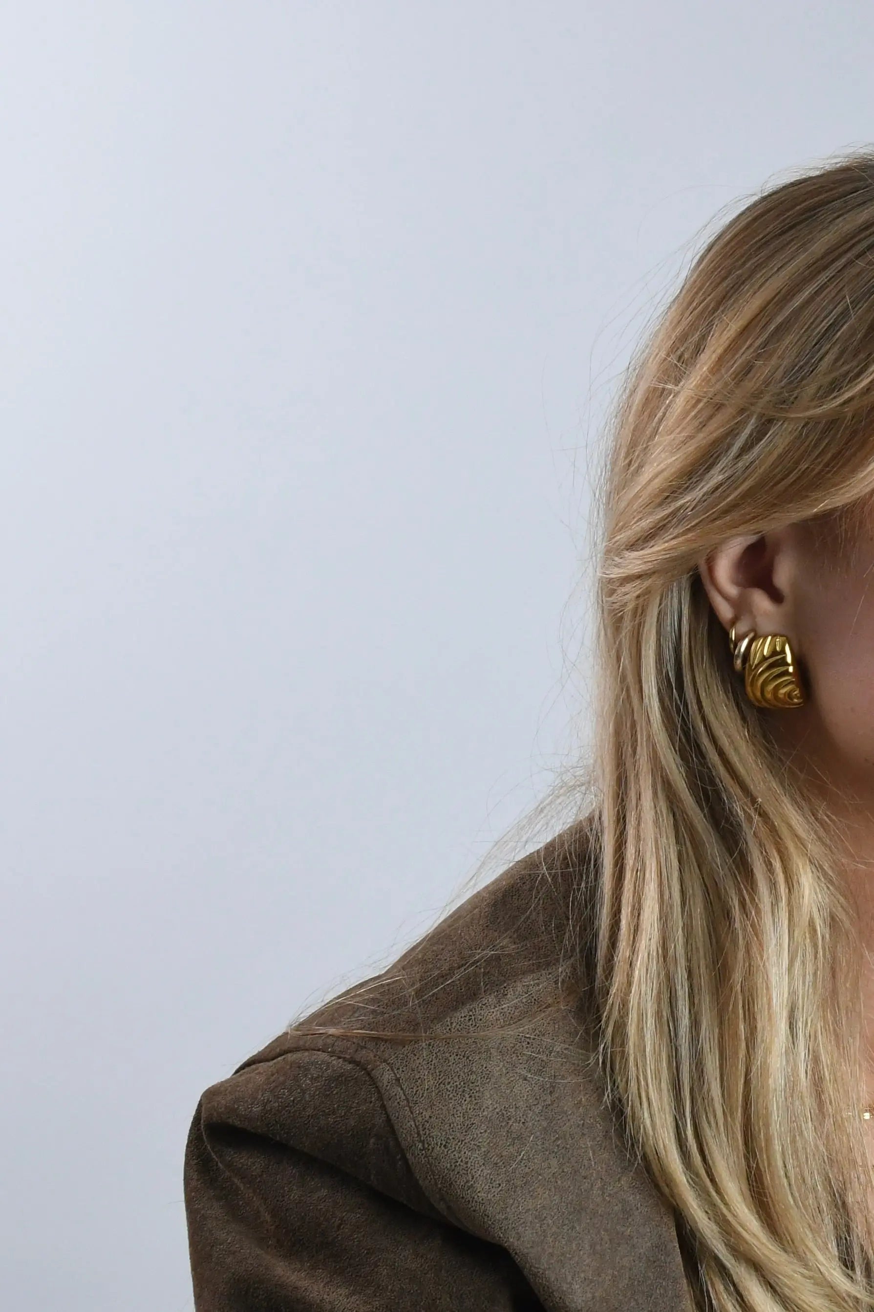 Glod Earring With 18K Gold Plating Waterproof