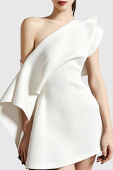 Off Shoulder Mini Dress - White