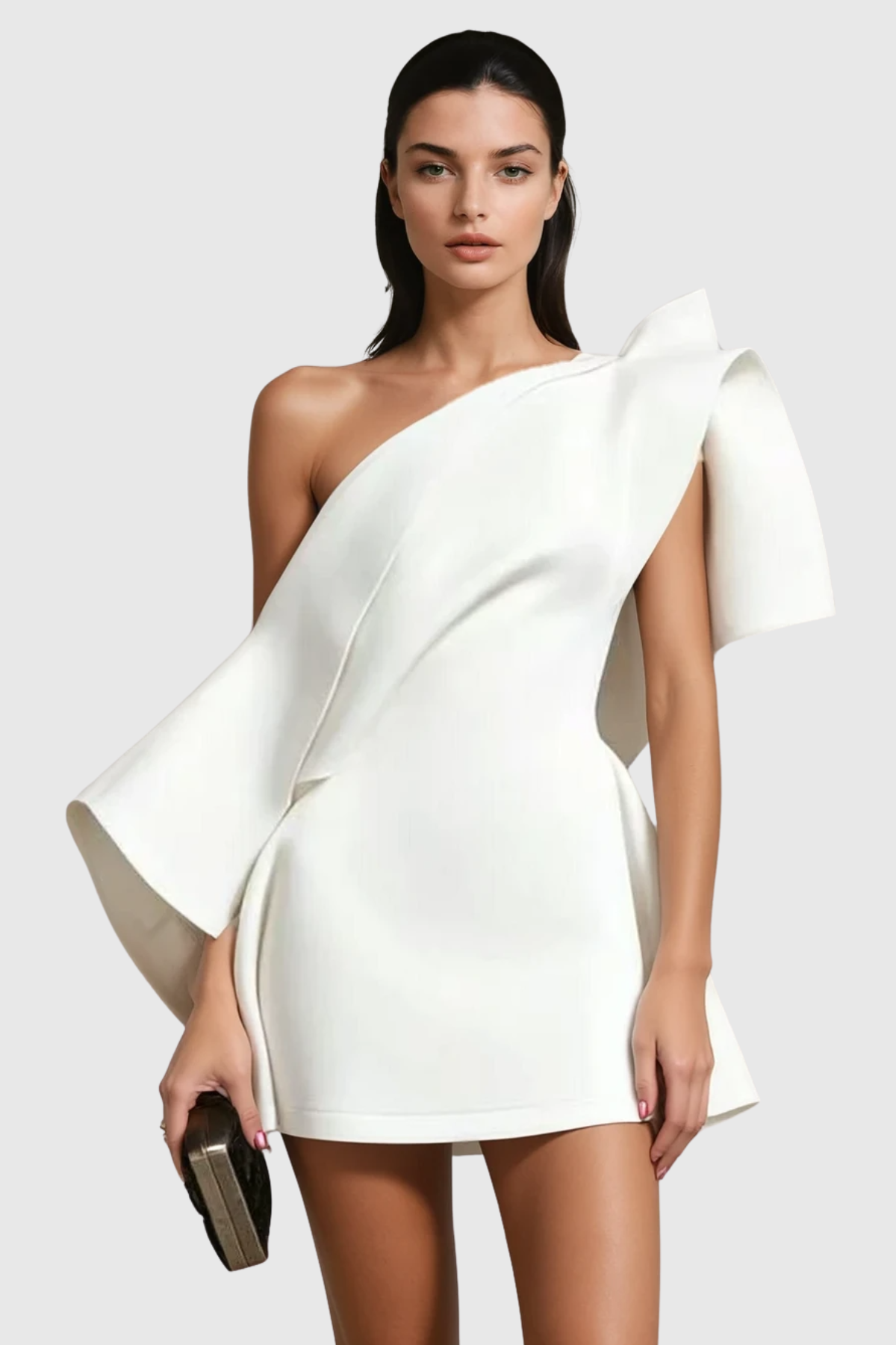 Off Shoulder Mini Dress - White