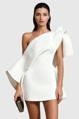 Off Shoulder Mini Dress - White