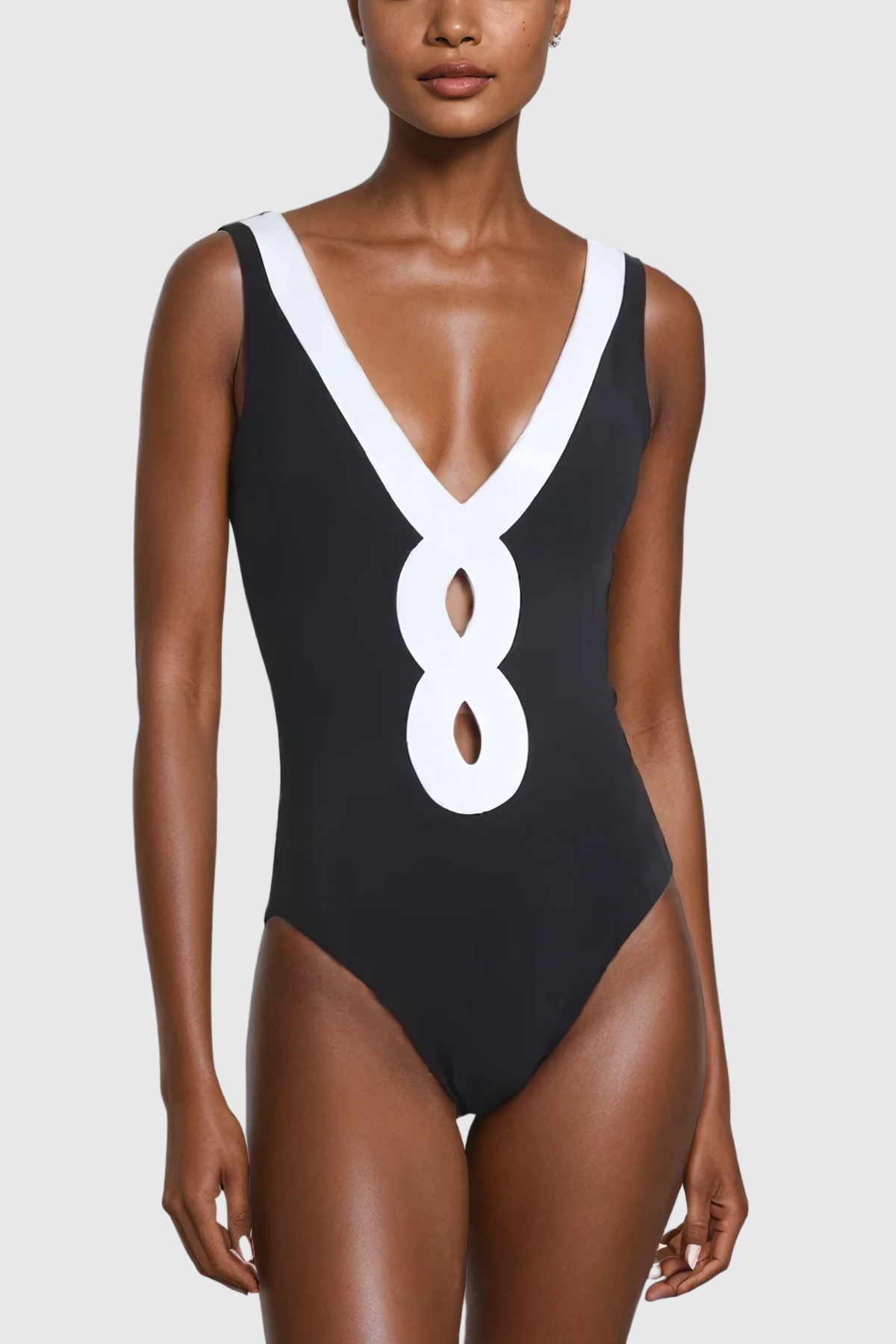 Plunge Cutout One Piece Swimsuit