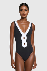 Plunge Cutout One Piece Swimsuit