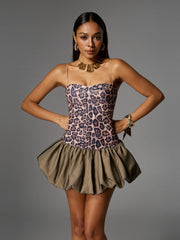 Mini Dress In Brown