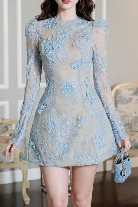 Lace Mini In Blue