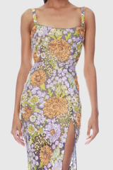 Floral Sequin Maxi Dress