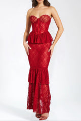 Lace Corset Maxi Dress