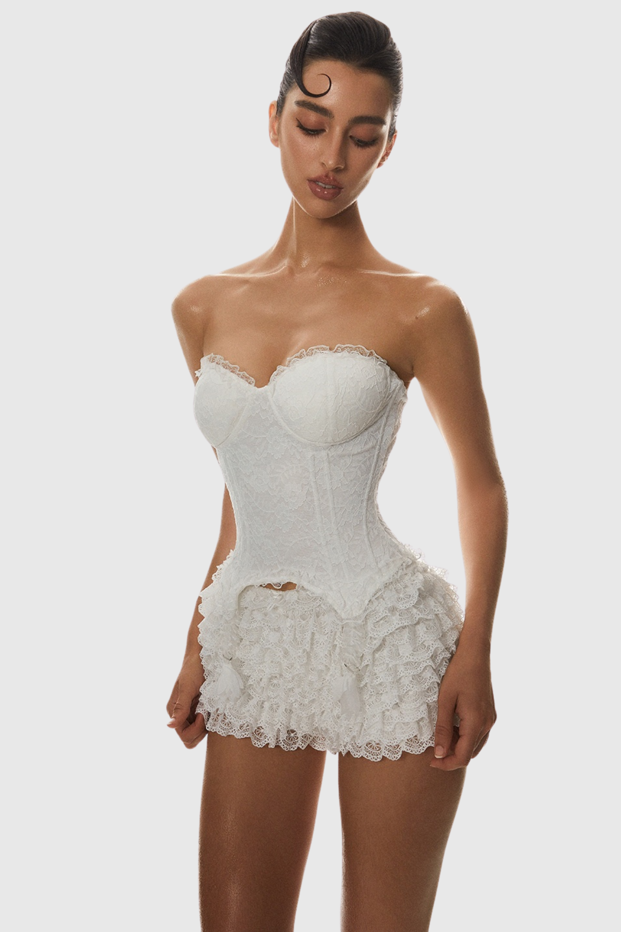 Lace Corset - White