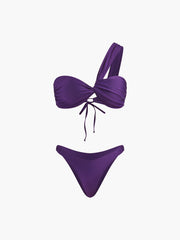 Asymmetrical String Bikini Set