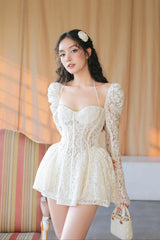 Lace Cortset Mini Dress