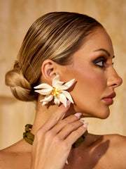 Rhinestone Flower Earrings