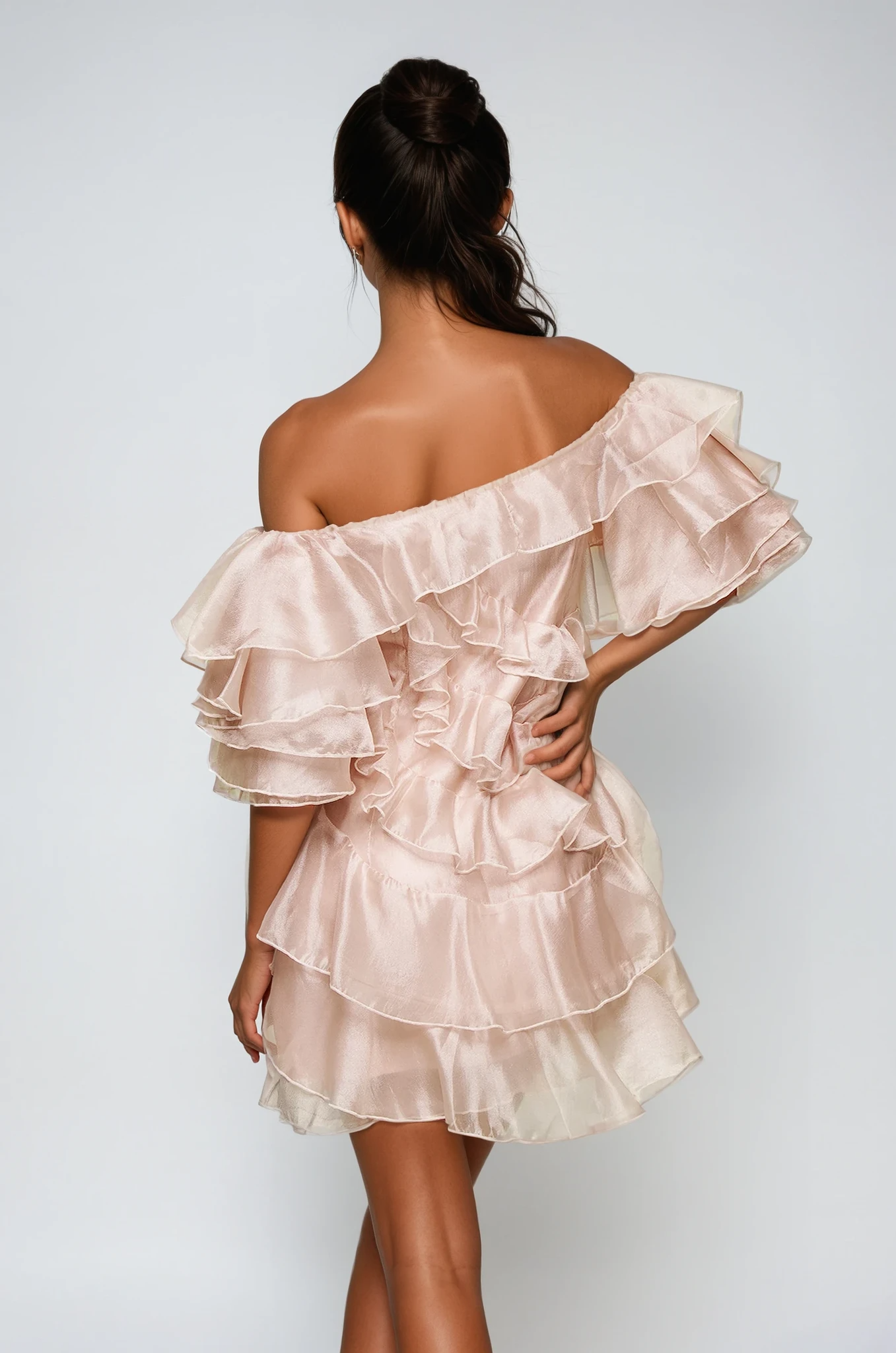 Blandine Ruffle Ruch Mini Dress