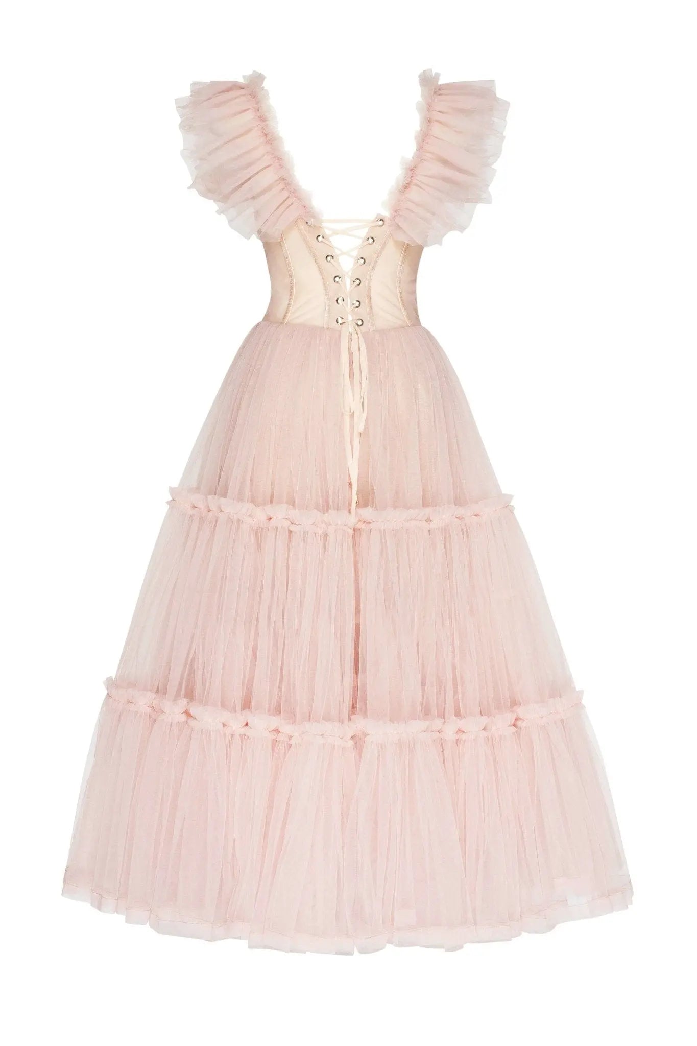Rose Ruffled Midi Dress