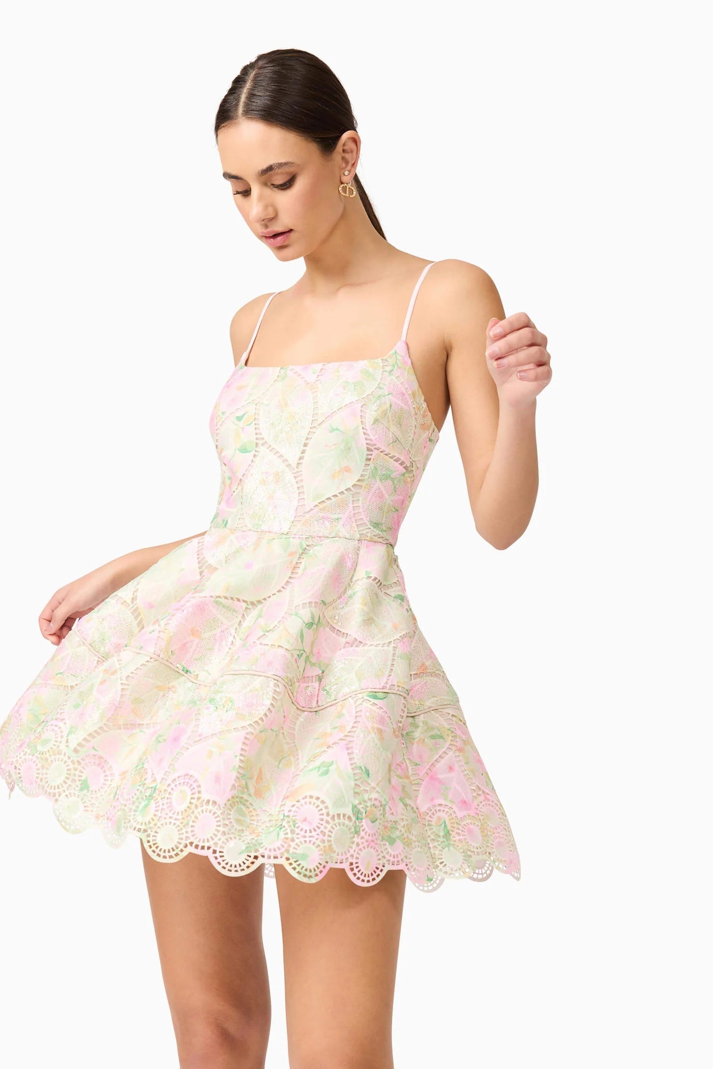 Floral Mini Dress in Multicolor