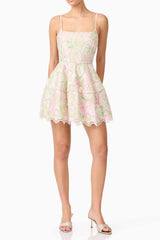 Floral Mini Dress in Multicolor