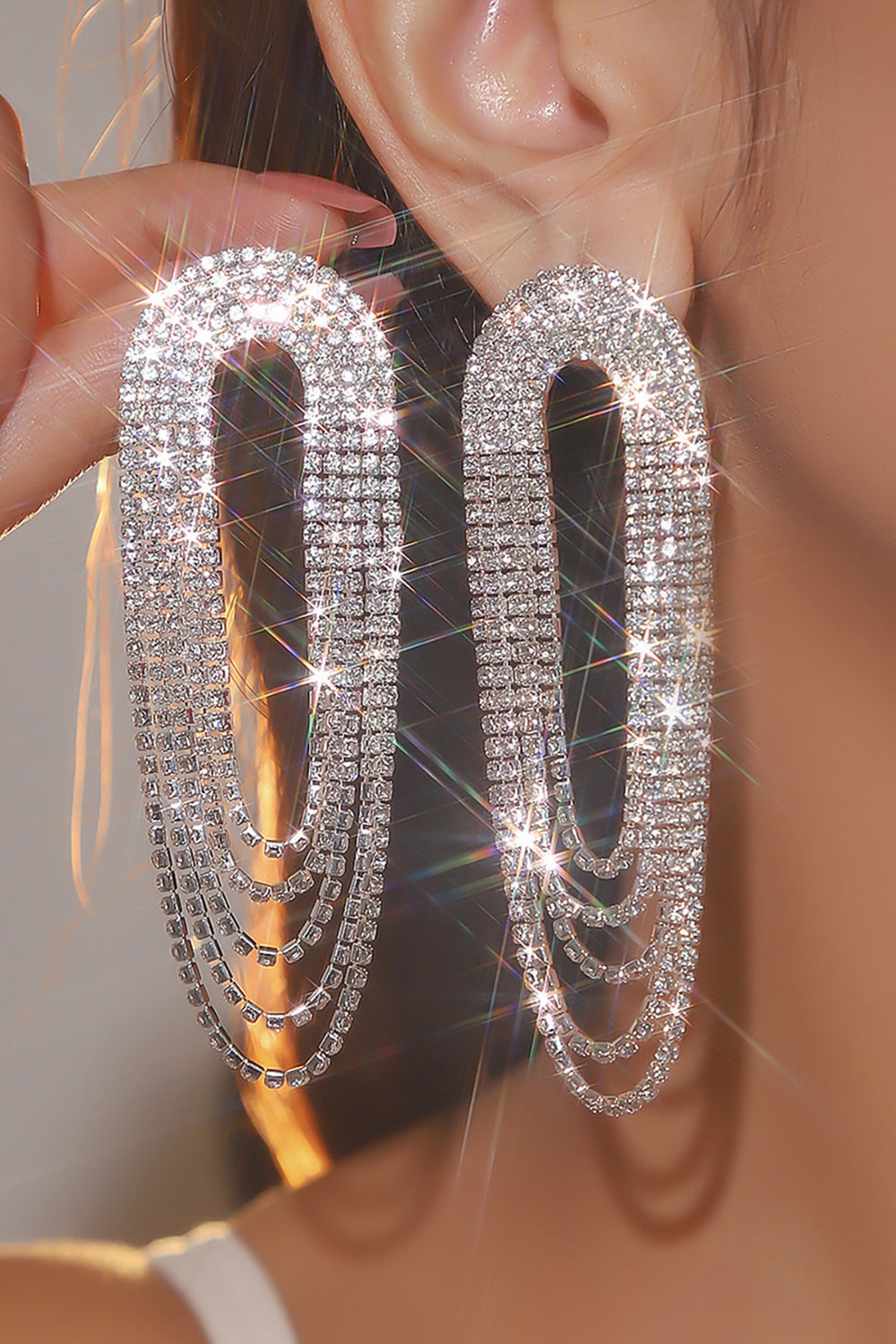 Gradient Color Large Earrings