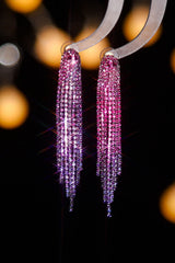 Shiny Rhinestone Long Earrings