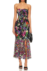 Print Wrap Maxi Dress