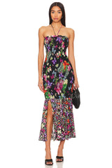 Print Wrap Maxi Dress