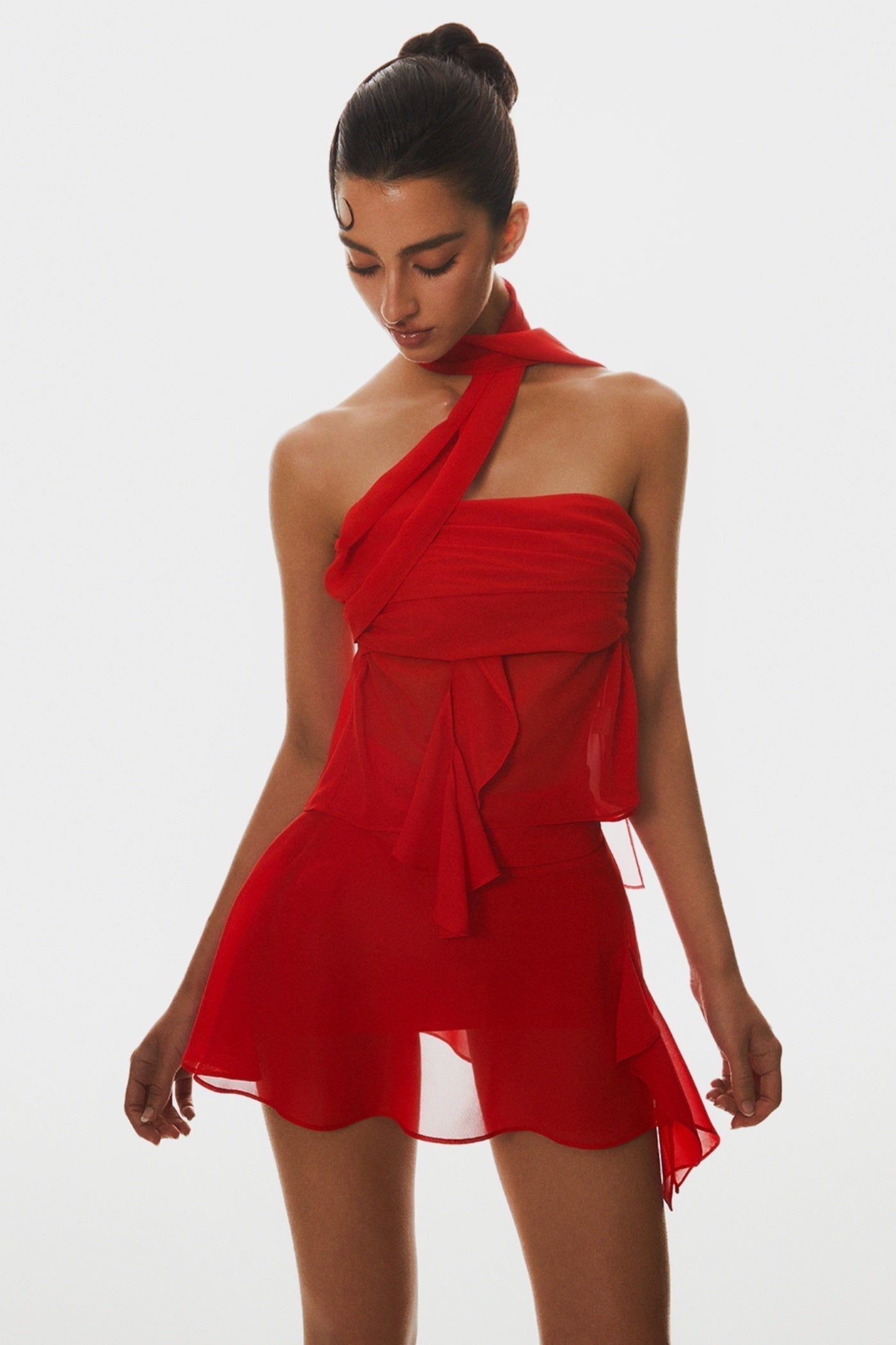 Cabau Wrap Around Top - Red