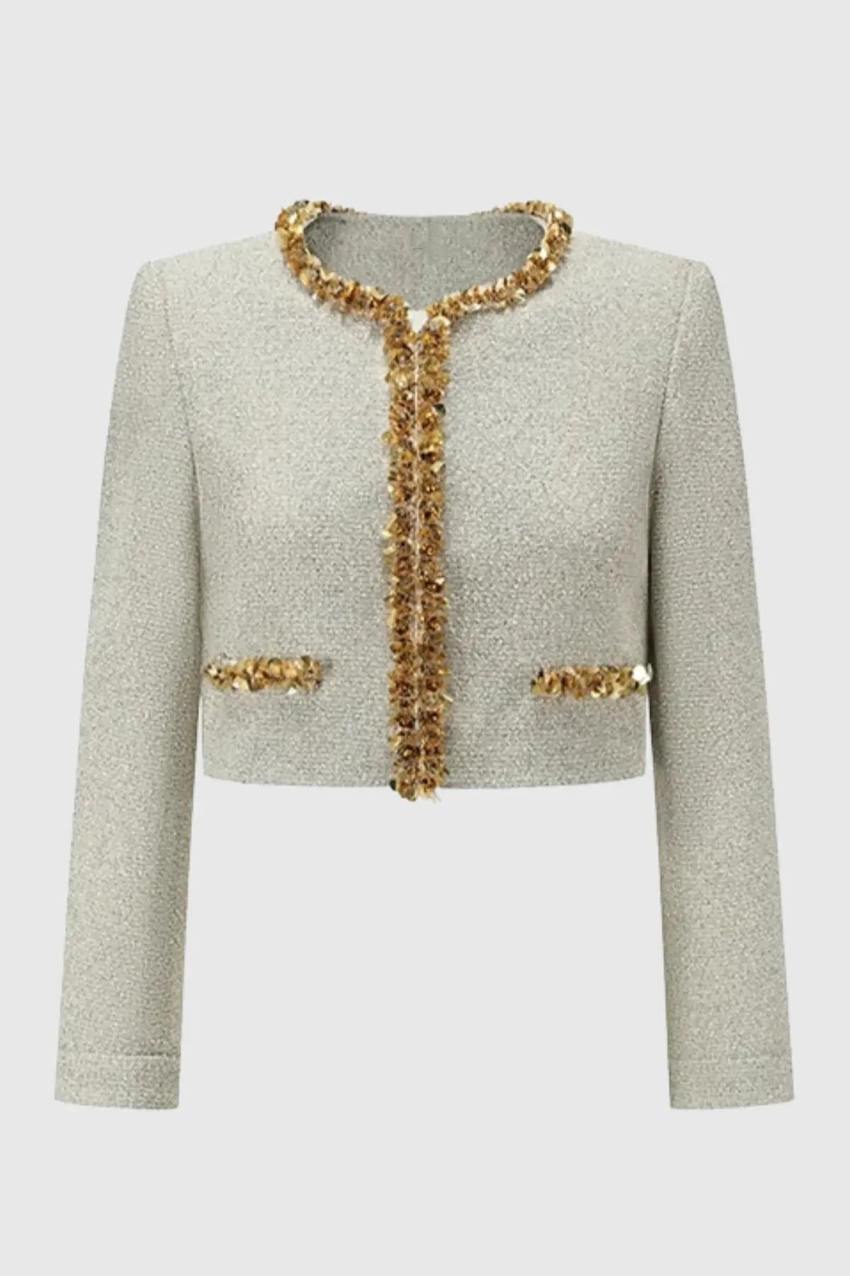 Sequin Jacket in Apricot