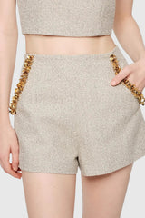 Sequin Top in Apricot
