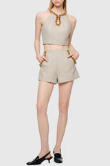 Sequin Top in Apricot