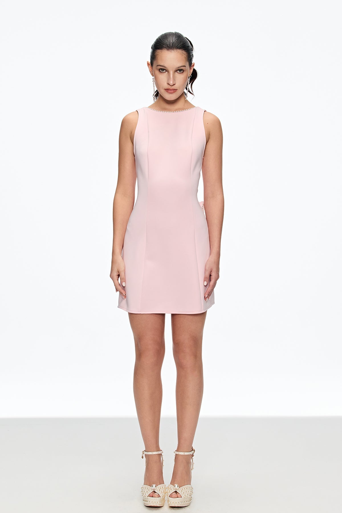 Backless Mini Dress in Pink