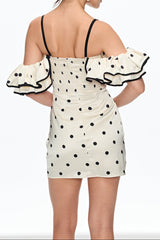 Off Shoulder Mini Dress In White