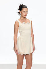 Sleeveless Mini Dress In Apricot