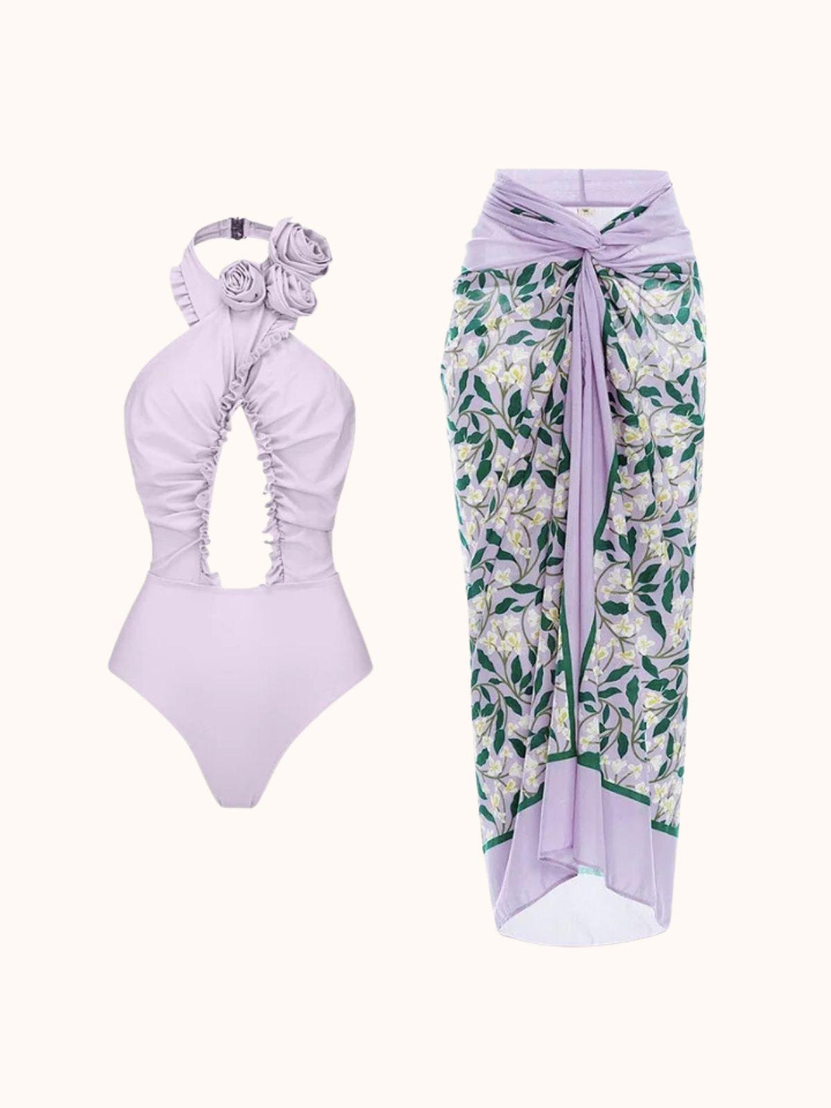 Cally Swimwear Two Piece Set In Lilac