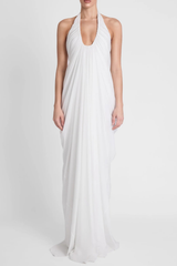 Halter Maxi Dress - White